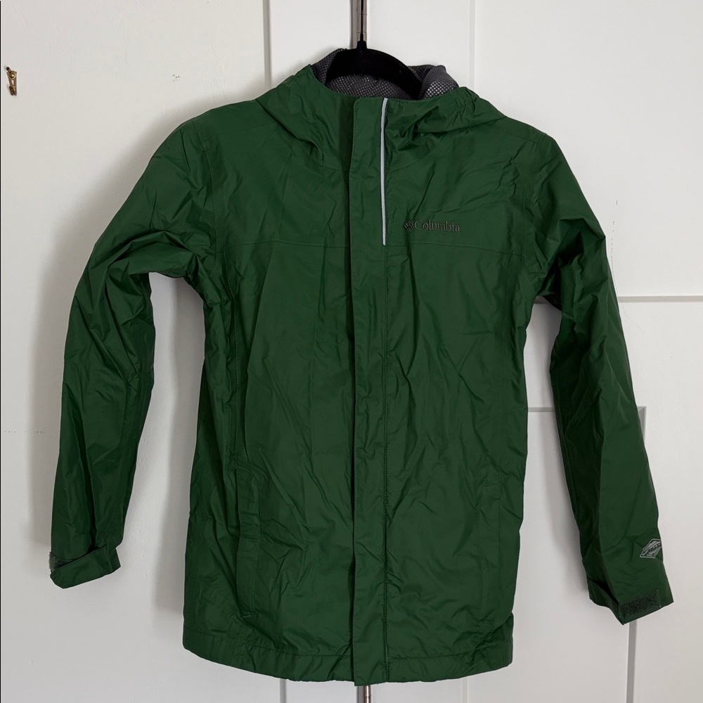 Columbia Men's Forest Green Hooded Raincoat